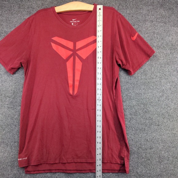 Nike Dri Fit Men's T Shirt Red Size L PolyCotton Triangle Logo - Picture 11 of 14